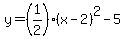 y=%281%2F2%29%28x-2%29%5E2-5