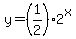 y=%281%2F2%29%2A2%5Ex