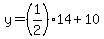 y=%281%2F2%2914%2B10