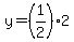 y=%281%2F2%292