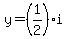 y=%281%2F2%29i
