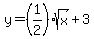 y=%281%2F2%29sqrt%28x%29+%2B+3