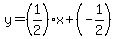 y=%281%2F2%29x%2B%28-1%2F2%29