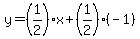 y=%281%2F2%29x%2B%281%2F2%29%28-1%29