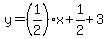 y=%281%2F2%29x%2B1%2F2%2B3