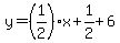 y=%281%2F2%29x%2B1%2F2%2B6