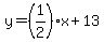 y=%281%2F2%29x%2B13