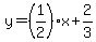 y=%281%2F2%29x%2B2%2F3