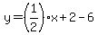y=%281%2F2%29x%2B2-6