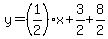 y=%281%2F2%29x%2B3%2F2%2B8%2F2