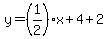 y=%281%2F2%29x%2B4%2B2