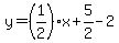 y=%281%2F2%29x%2B5%2F2-2