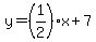 y=%281%2F2%29x%2B7
