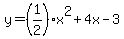 y=%281%2F2%29x%5E2%2B4x-3