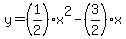 y=%281%2F2%29x%5E2-%283%2F2%29x