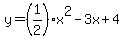 y=%281%2F2%29x%5E2-3x%2B4