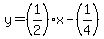 y=%281%2F2%29x-%281%2F4%29