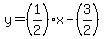 y=%281%2F2%29x-%283%2F2%29