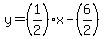 y=%281%2F2%29x-%286%2F2%29