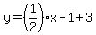 y=%281%2F2%29x-1%2B3