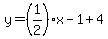 y=%281%2F2%29x-1%2B4