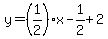 y=%281%2F2%29x-1%2F2%2B2
