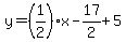 y=%281%2F2%29x-17%2F2%2B5