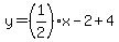 y=%281%2F2%29x-2%2B4
