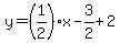 y=%281%2F2%29x-3%2F2%2B2