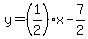 y=%281%2F2%29x-7%2F2