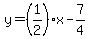 y=%281%2F2%29x-7%2F4