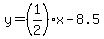 y=%281%2F2%29x-8.5