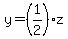 y=%281%2F2%29z