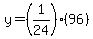 y=%281%2F24%29%2896%29