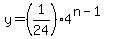 y=%281%2F24%294%5E%28n-1%29