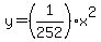y=%281%2F252%29x%5E2