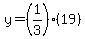 y=%281%2F3%29%2819%29