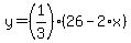 y=%281%2F3%29%2826-2%2Ax%29