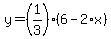 y=%281%2F3%29%286-2%2Ax%29