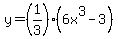 y=%281%2F3%29%286x%5E3-3%29