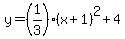 y=%281%2F3%29%28x%2B1%29%5E2%2B4