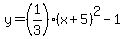 y=%281%2F3%29%28x%2B5%29%5E2-1