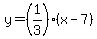 y=%281%2F3%29%28x-7%29