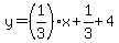 y=%281%2F3%29%2Ax%2B1%2F3%2B4