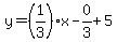 y=%281%2F3%29%2Ax-0%2F3%2B5