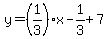 y=%281%2F3%29%2Ax-1%2F3%2B7