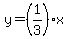 y=%281%2F3%29x