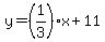 y=%281%2F3%29x%2B11