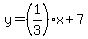 y=%281%2F3%29x%2B7