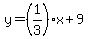 y=%281%2F3%29x%2B9